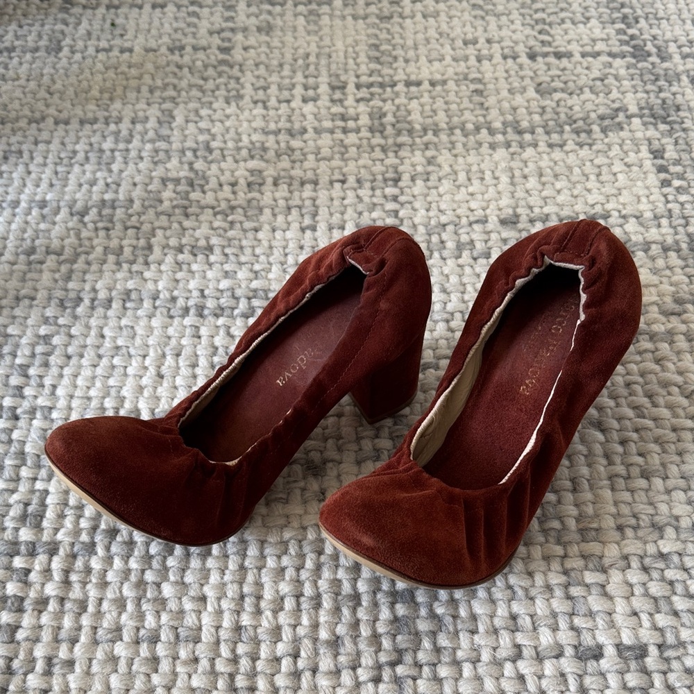 Rust Suede Women's Heels by Marco Padova